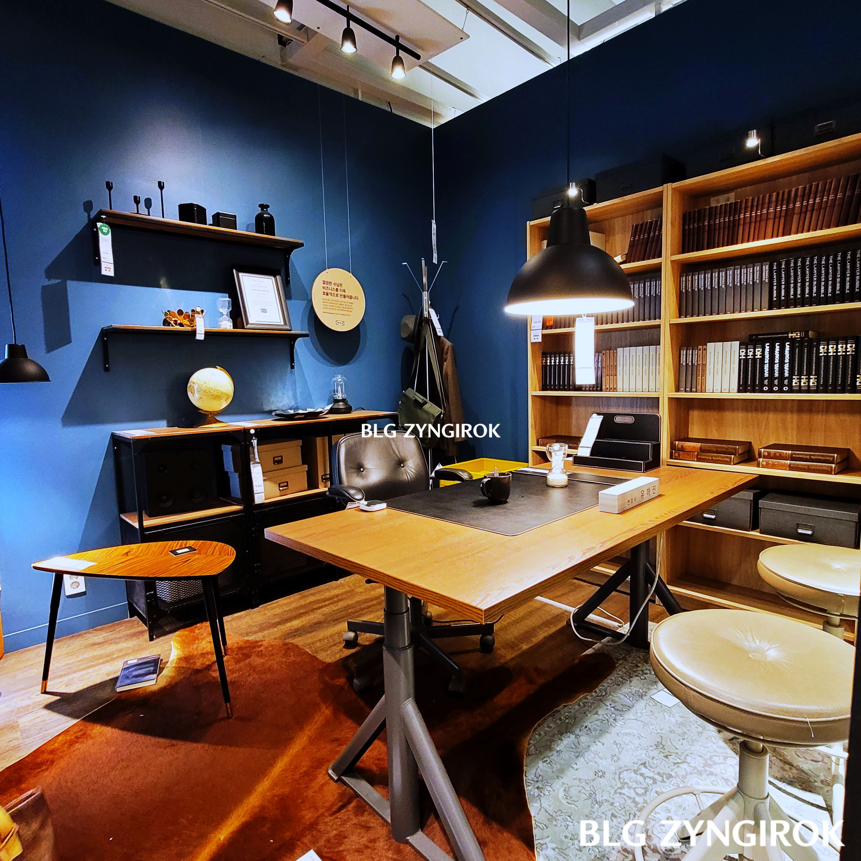 이케아-가구들을-이용해-만든-서재모습이다.