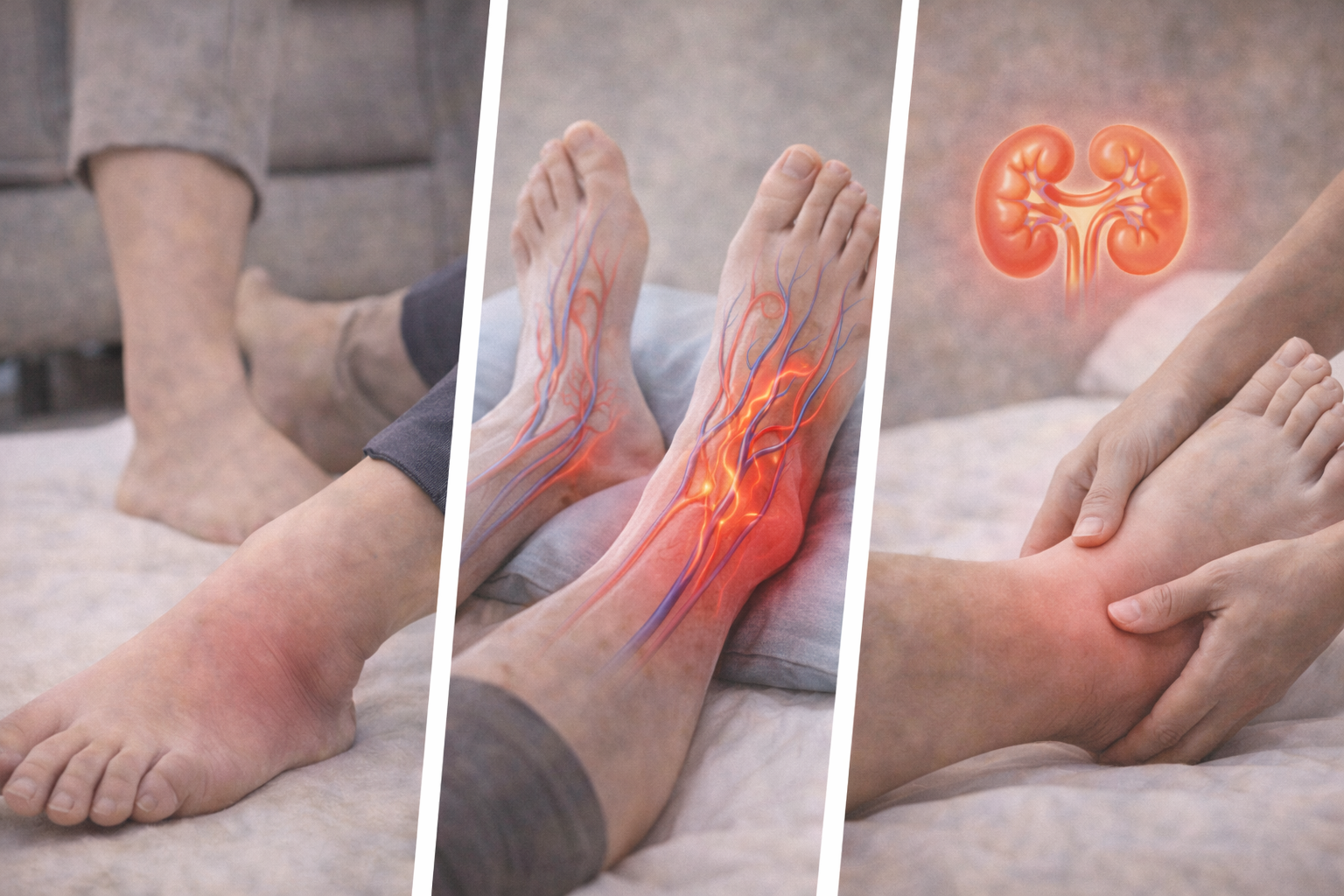 발목 붓기 원인과 대처(자세,혈액순환,질병구분)관련 사진