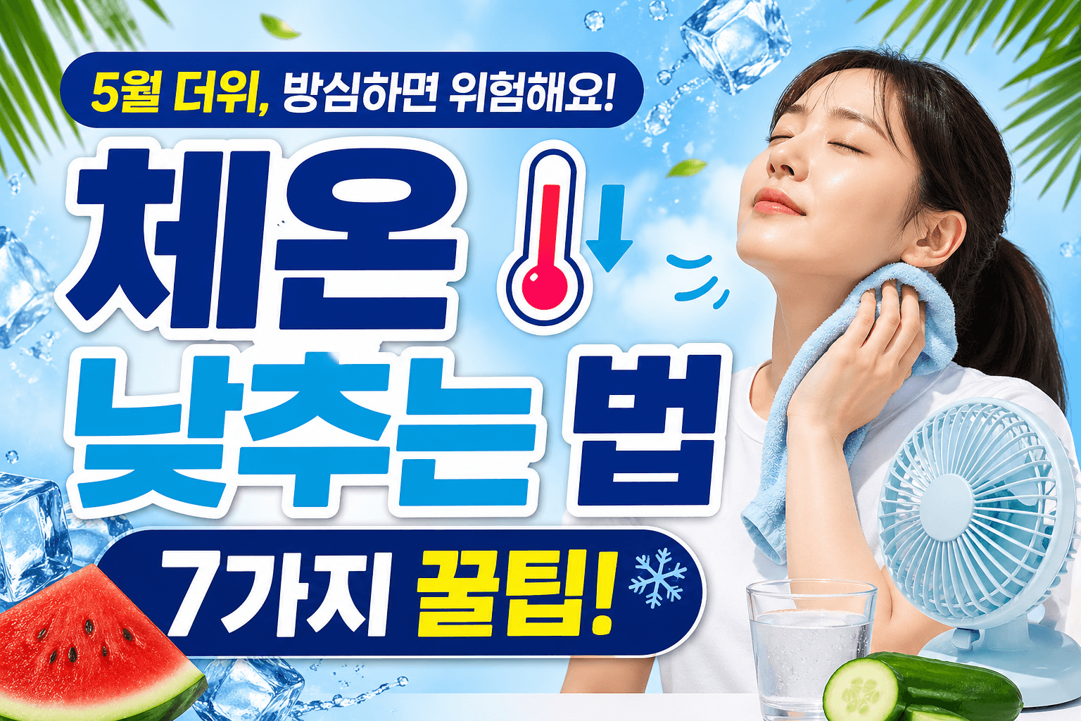 5월 갑자기 더워져 몸이 뜨거울 때 바로 효과 보는 체온 낮추는 가장 빠른 방법 7가지