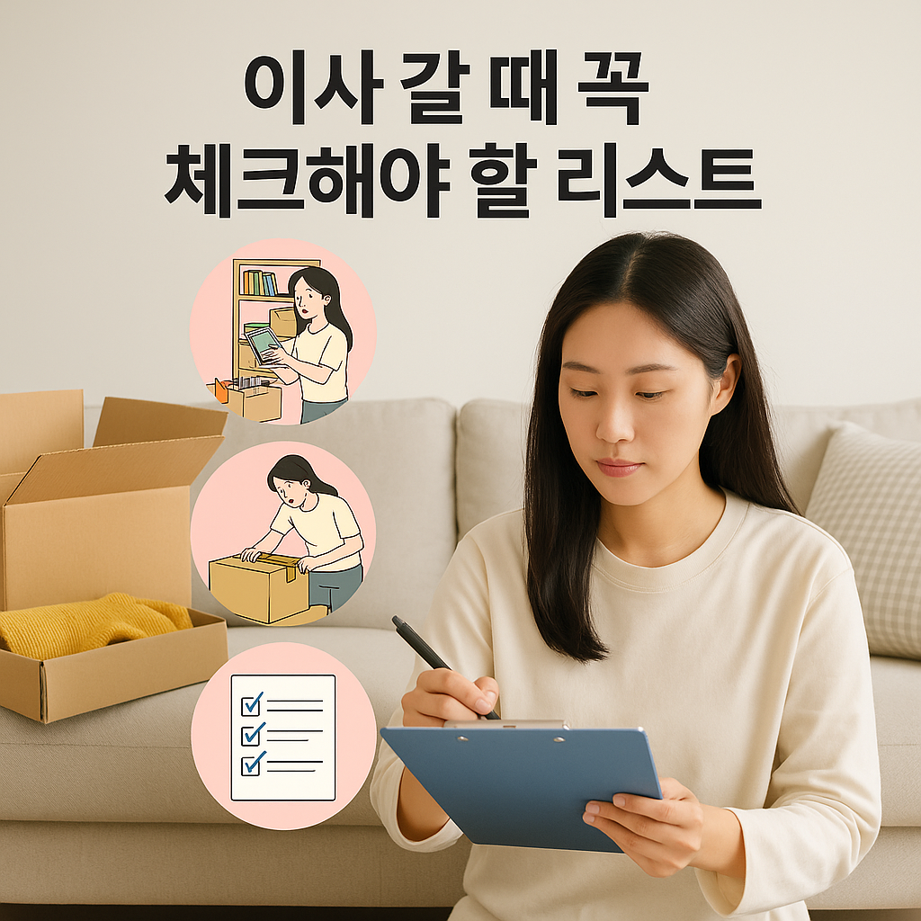 이사 갈 때 꼭 체크해야 할 리스트