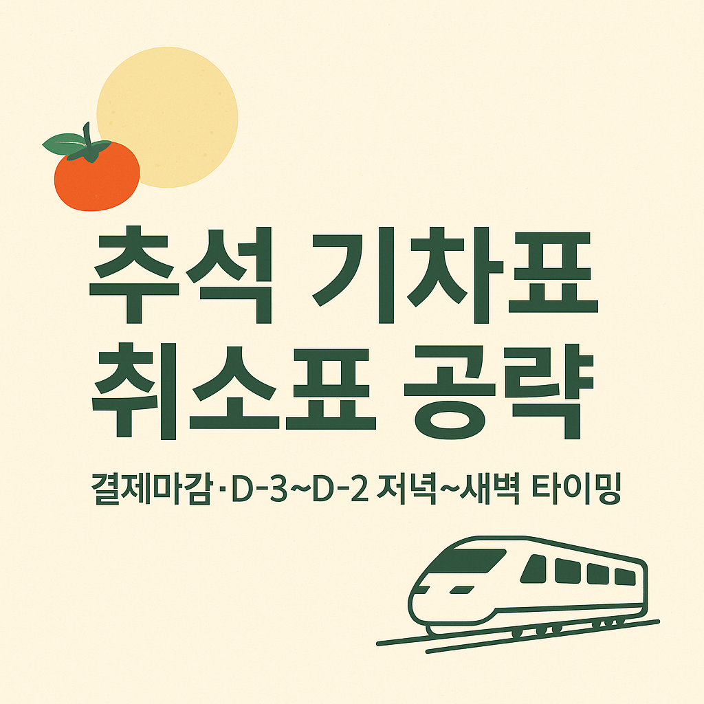 추석 기차표