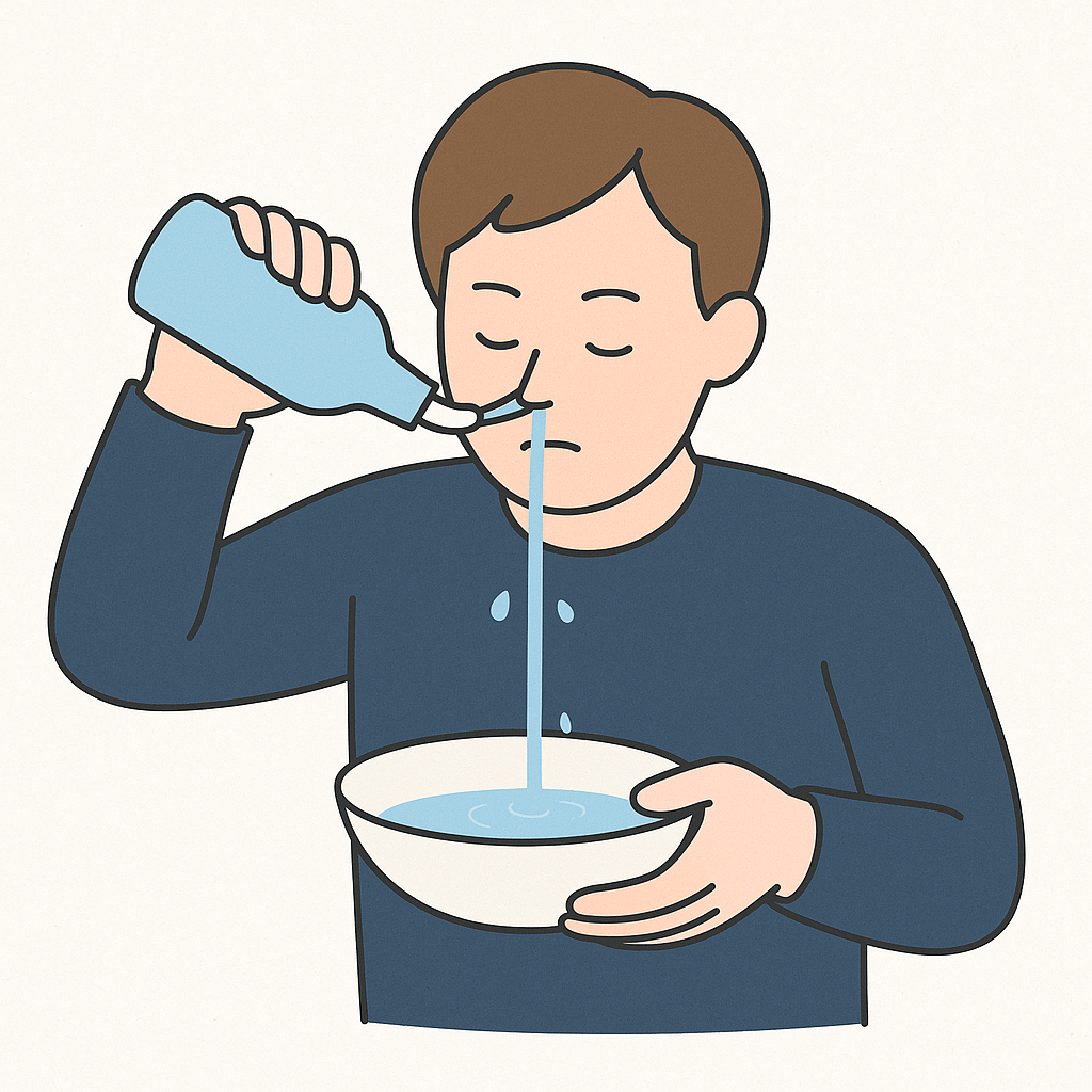 식염수 코세척
