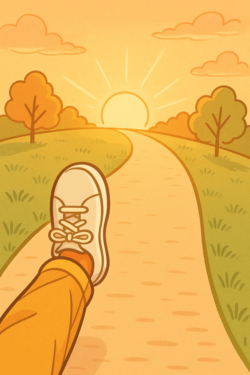 실패 후 다시 시작할 용기내어 한 발을 내딛는 모습