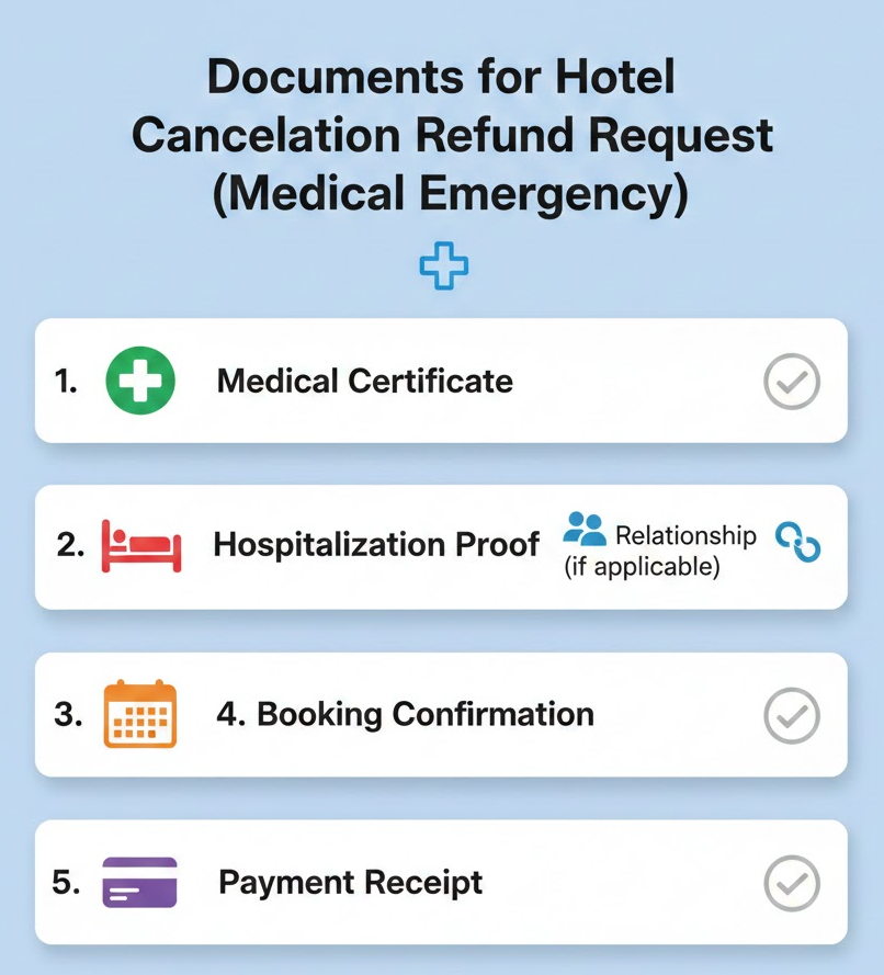 하네다 공항 호텔 예약 취소 환불 거절 해결법: 진단서&middot;입원확인서로 &ldquo;예외 환불&rdquo; 받는 순서(빌라폰테누 포함)
