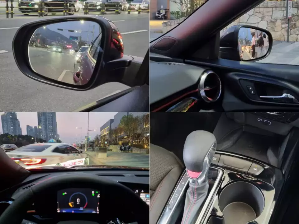 시승 직전 전방과 좌우 시야를 확인하던 모습입니다.