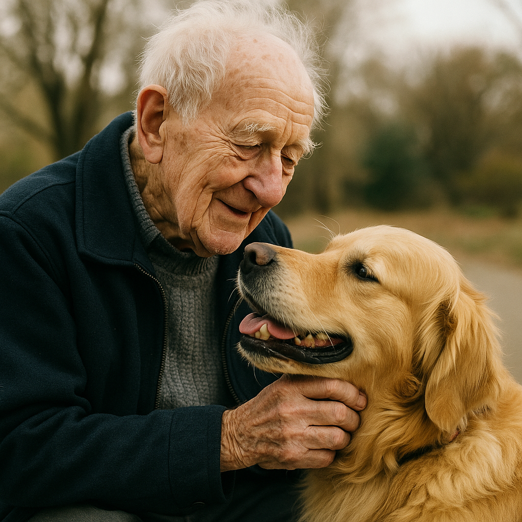 노년층에게 좋은 반려동물에 관한 사진