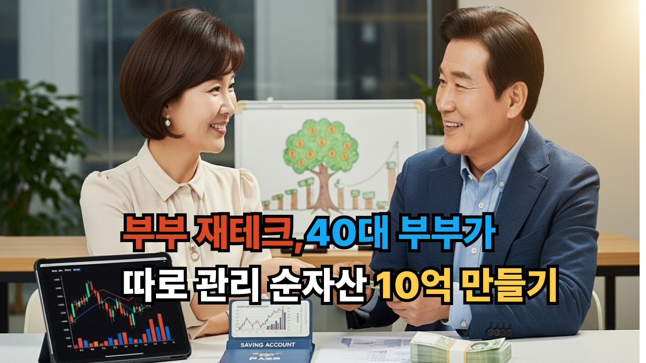 부부 재테크. 40대 부부. 10억 만드는법