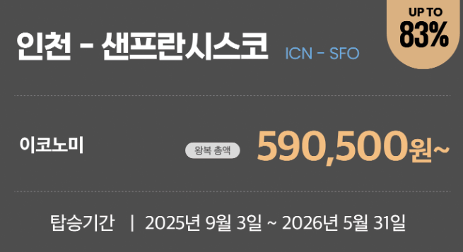 최대 85% 할인, 믿기 힘든 이코노미 특가 2