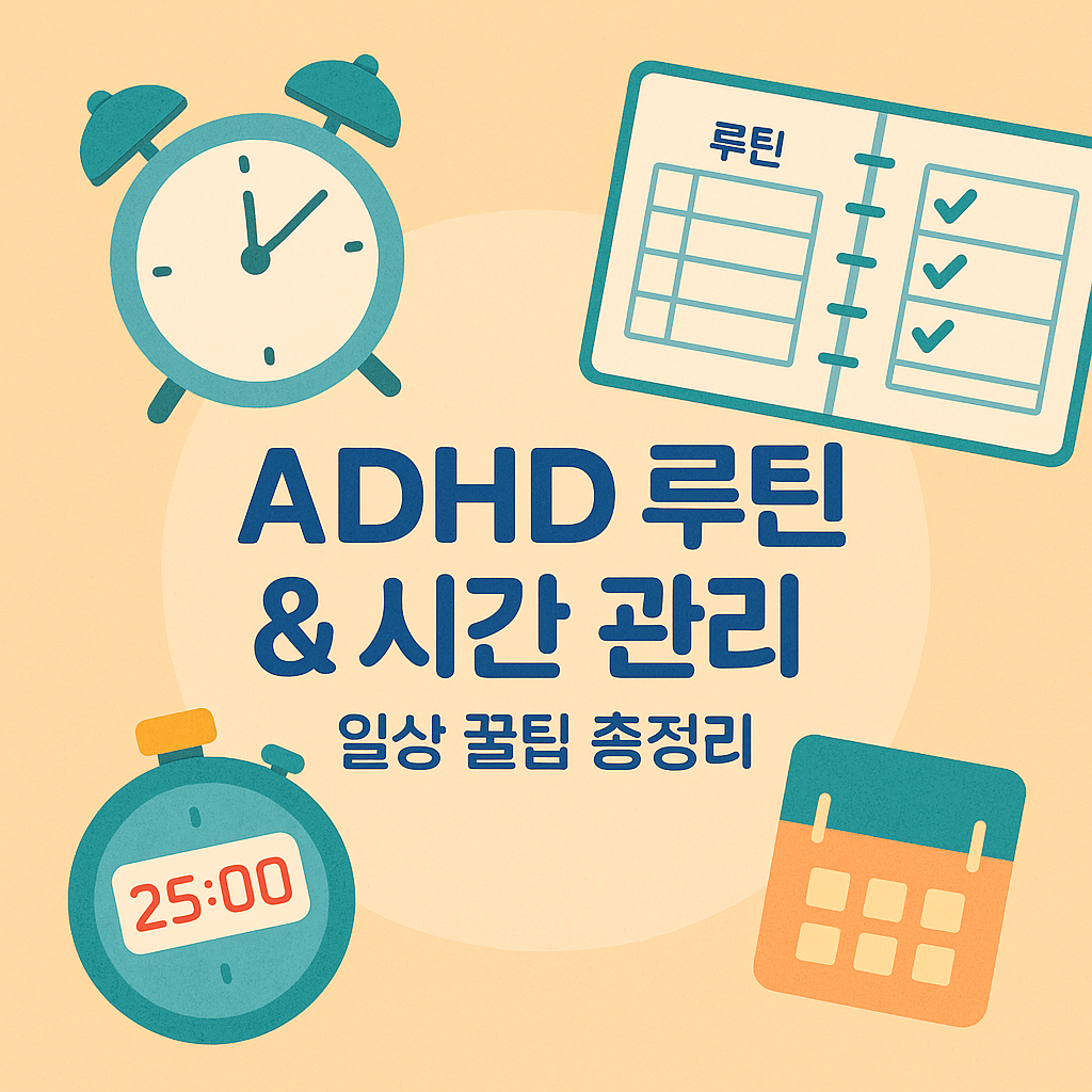 ADHD 일상 루틴 시간 관리 방법