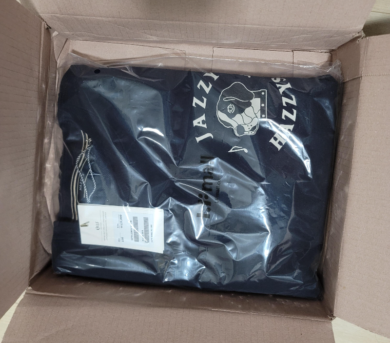 헤지스 긴팔티셔츠 포장 상태