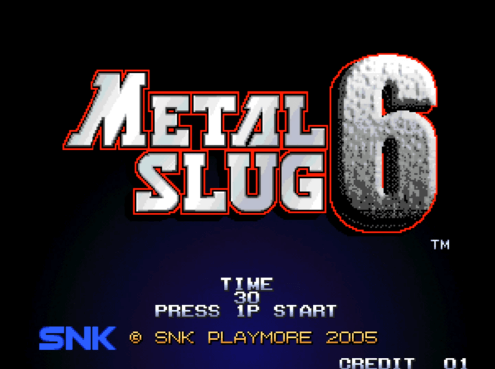 메탈슬러그6-오락실게임-메인-화면