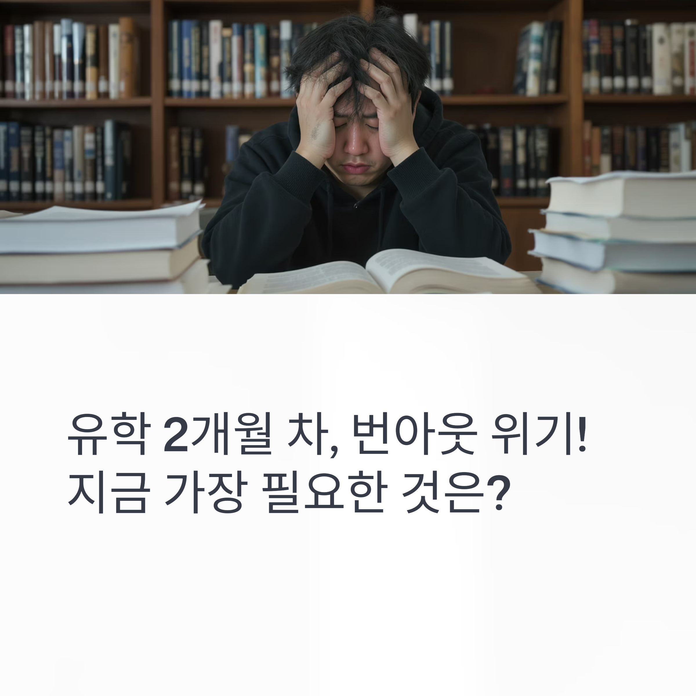 유학 2개월 차 번아웃이 온다면? 심리학자가 알려주는 5분 응급처치법