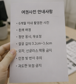 여권 사진 반려 사례
