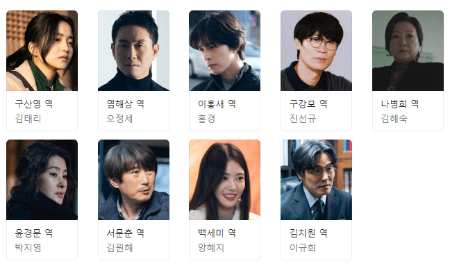 악귀 드라마 등장인물 재방송