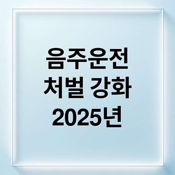 2025년 음주운전 처벌 총정리: 강화된 기준과 재범 시 삼진아웃