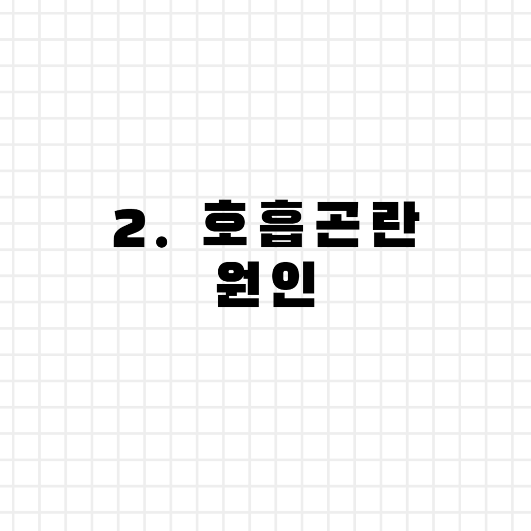 2. 호흡곤란 원인