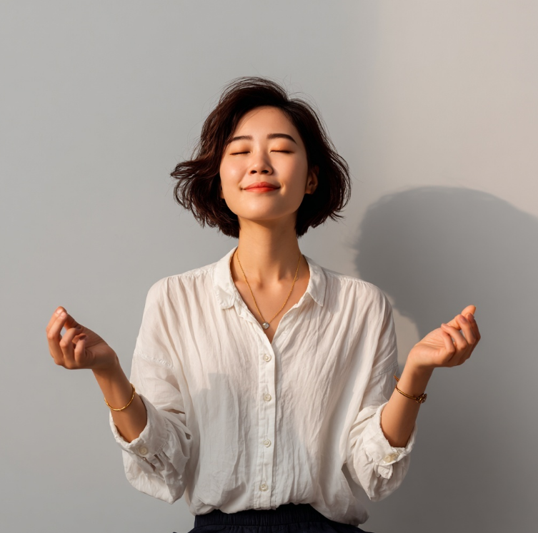 명상을 하는 여성