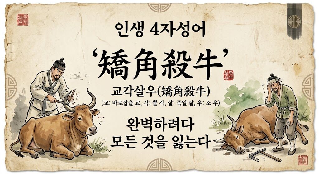 인생 4자성어 교각살우 이미지