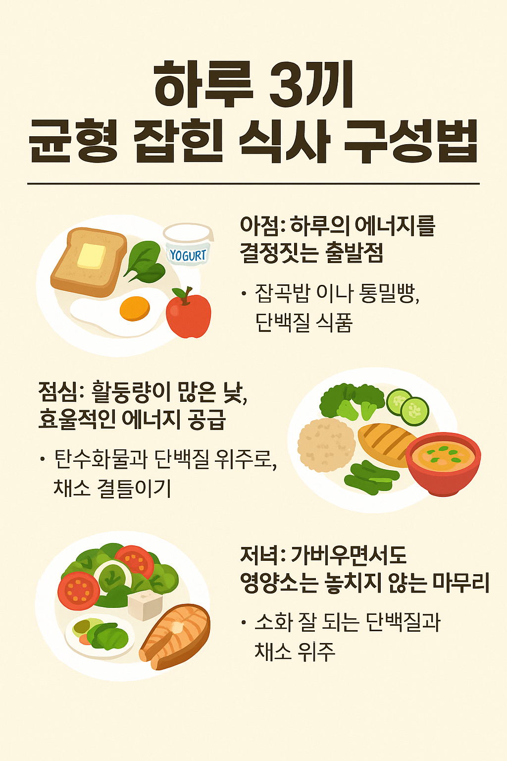 하루3끼 균형잡힌 식사구성법