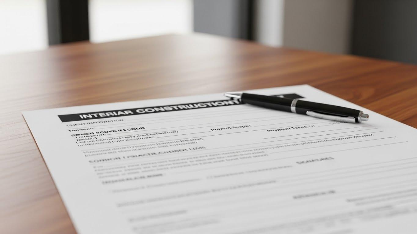 인테리어 공사 계약서 양식