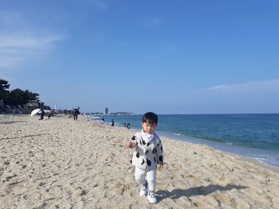 경포대 백사장