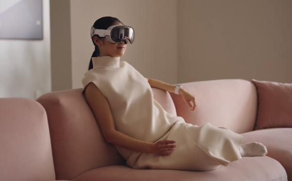 애플 비전프로 MR헤드셋 사진 이미지입니다.