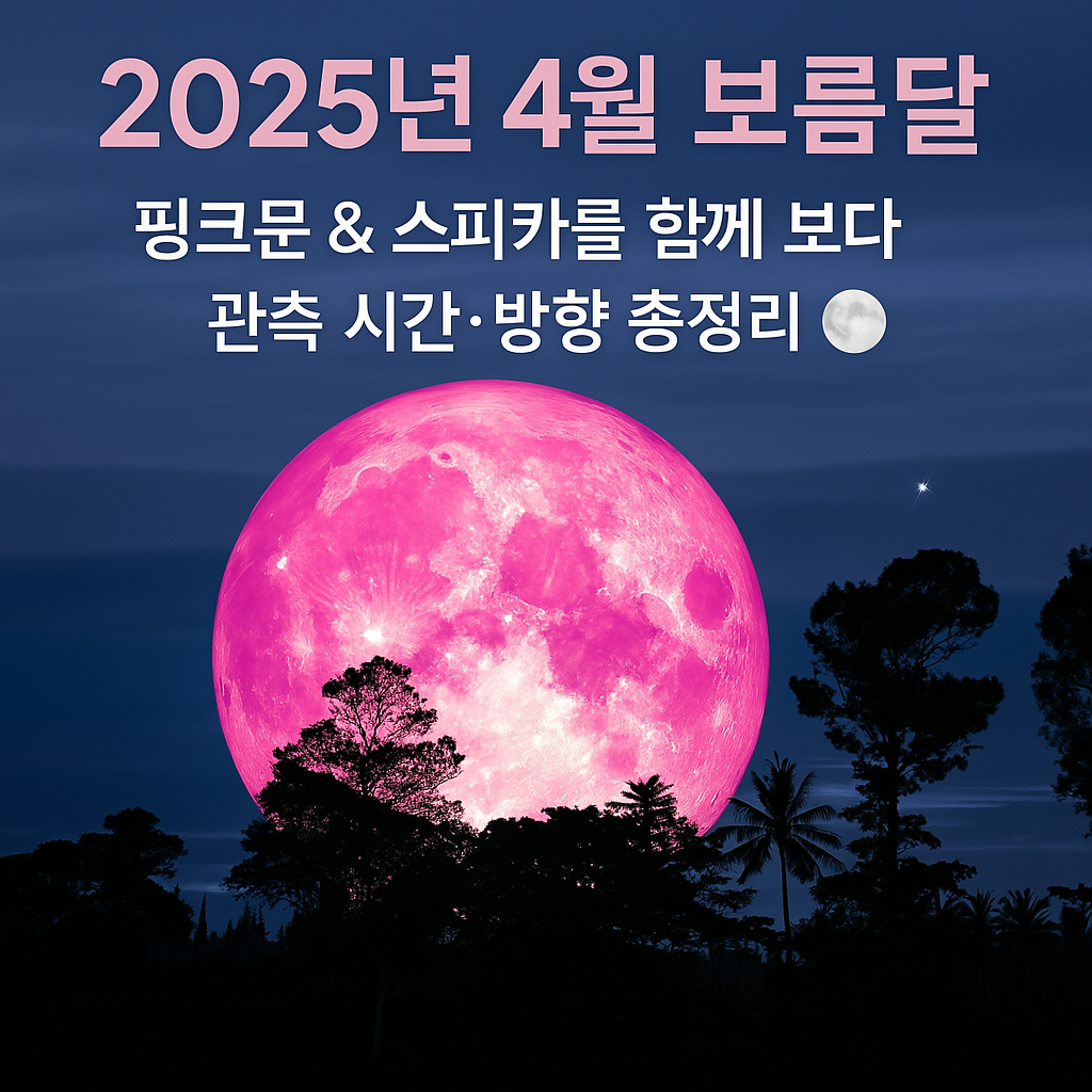 April 2025 full moon rising above horizon with Spica star