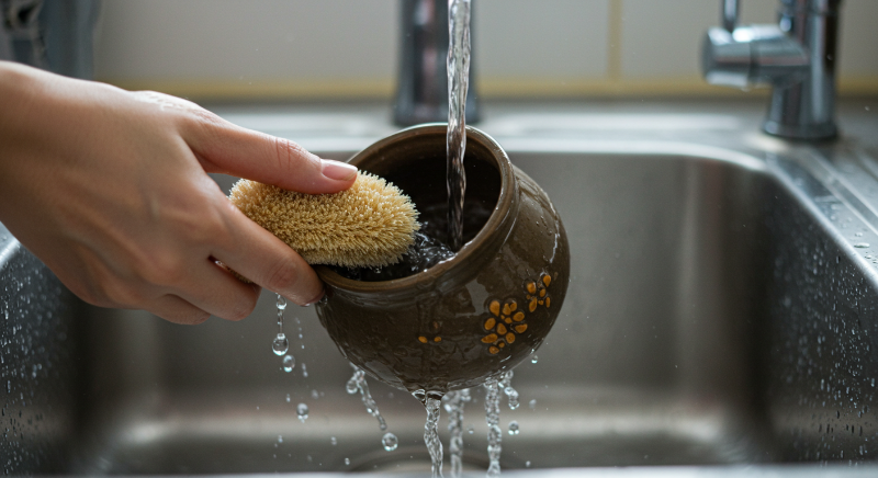 사용 후 뚝배기 세척법