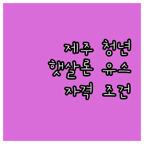 2025 제주 청년 정책서민금융 이차..