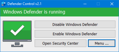 Defender Control 2.1 on
