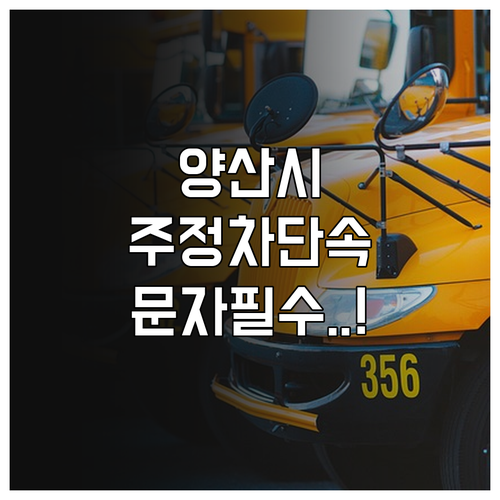 양산시 불법 주정차 단속 알림 문자 ..