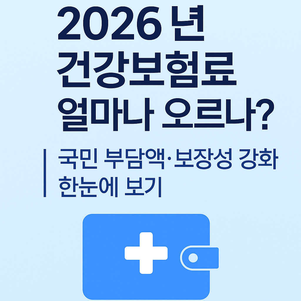 2026년 건강보험료 인상률 1.48%|국민 부담액과 달라지는 보장 혜택