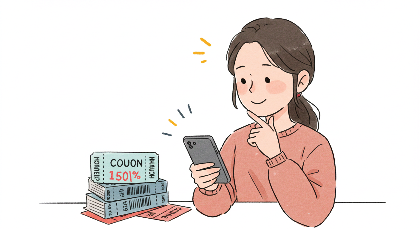 여러 바우처를 중첩 적용해 절약을 계산하는 소비자