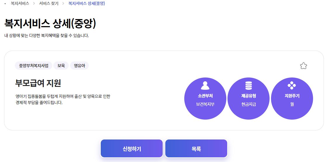 2024 부모급여 양육수당 신청하기