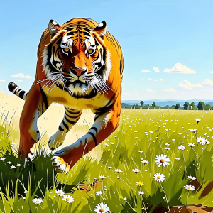 호랑이에게 추격당하는