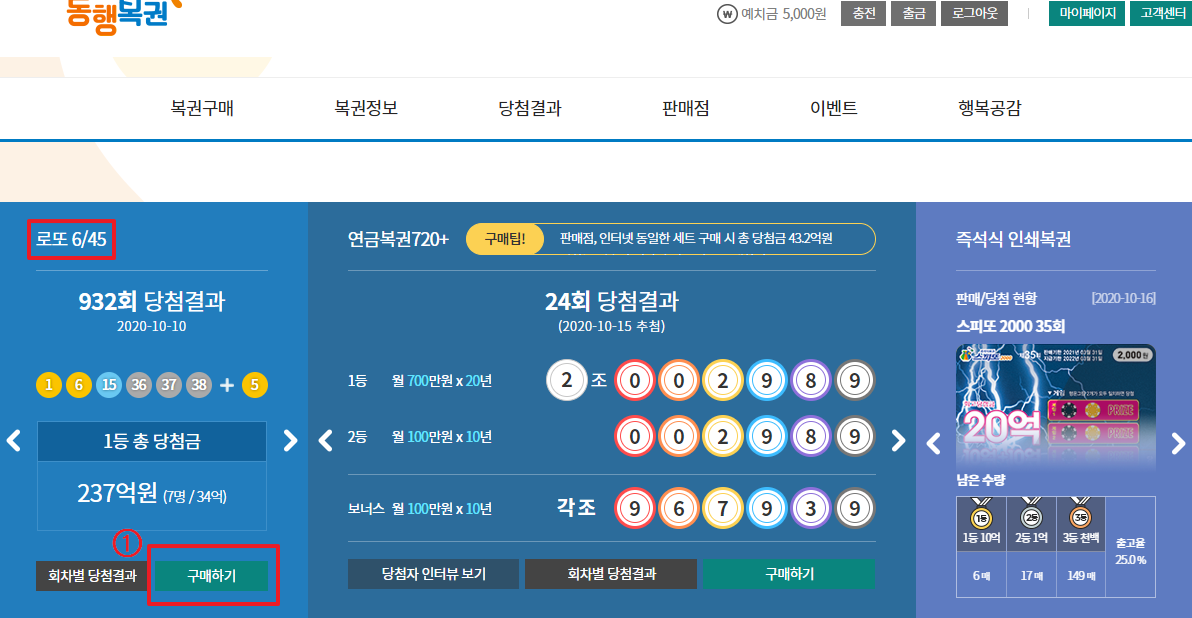 로또 구매 방법1