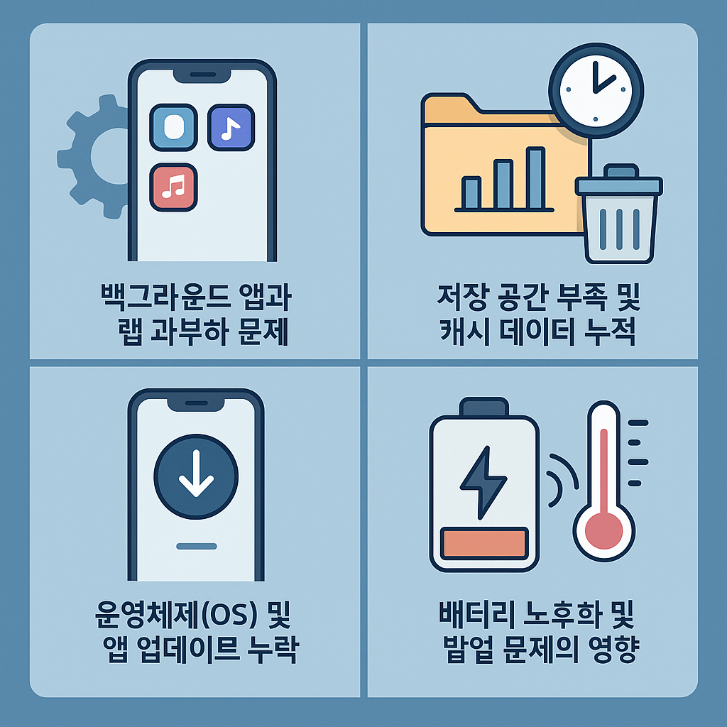 스마트폰이 느려지는 주요 원인 4가지