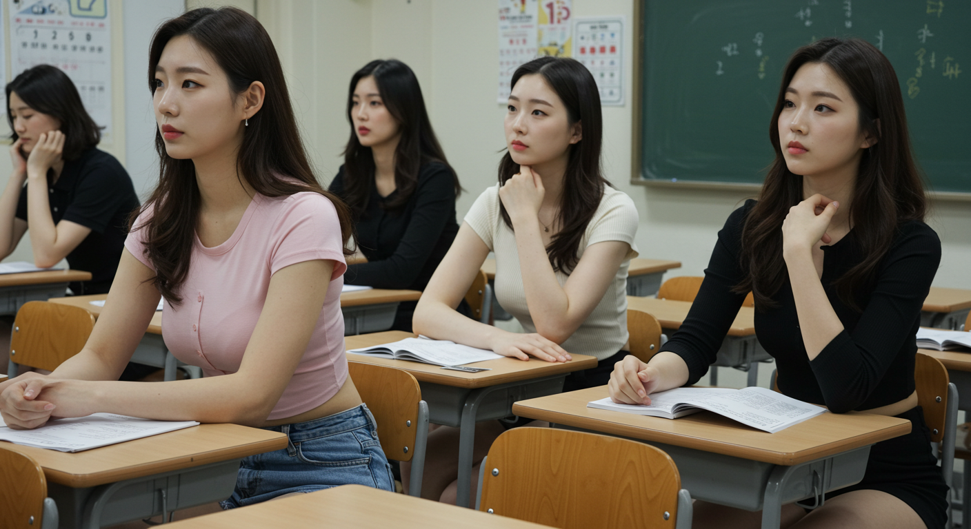 열심히 공부하는 학생들