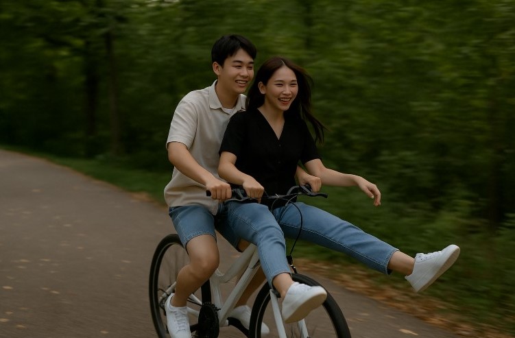 Z세대 새로운 트렌드 자전거 타기