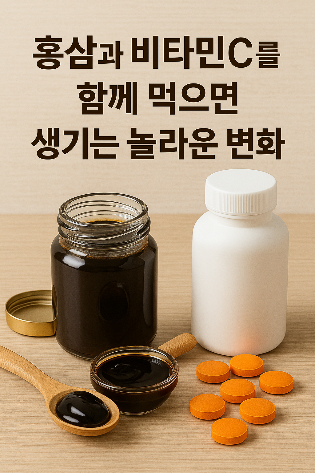 홍삼과 비타민C를 함께 먹으면 생기는 놀라운 변화