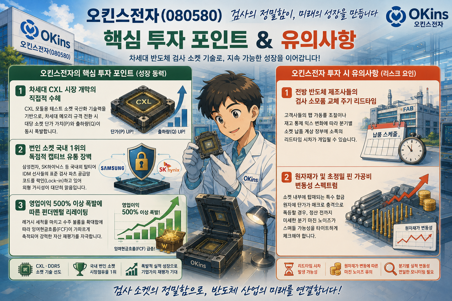 오킨스전자(080580)｜CXL과 DDR5가 강제하는 번인 소켓의 독점성 장벽과 흑자 턴어라운드 실리 리레이팅