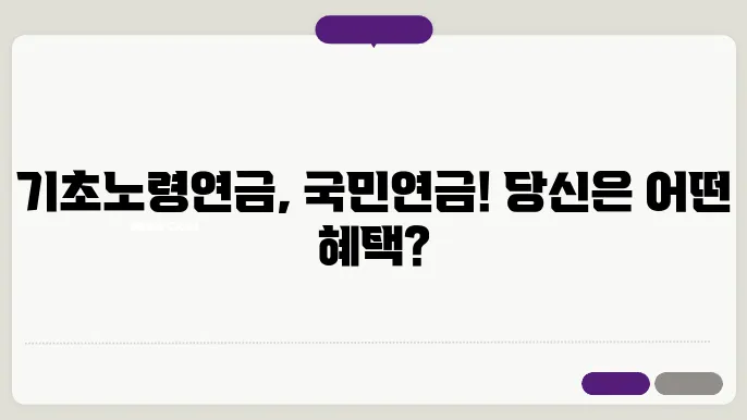 기초노령연금과 국민연금 차이점