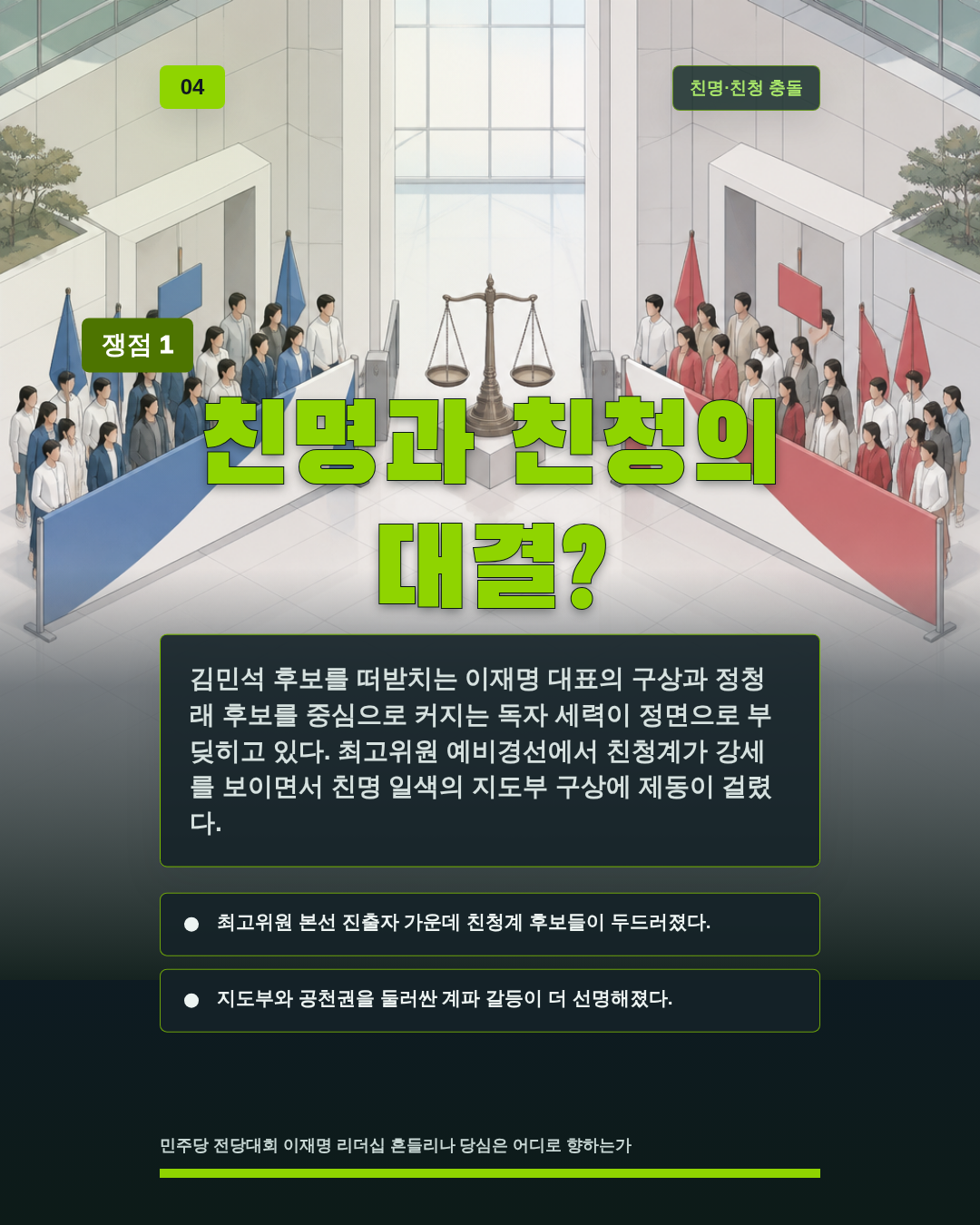 친명과 친청의 대결?