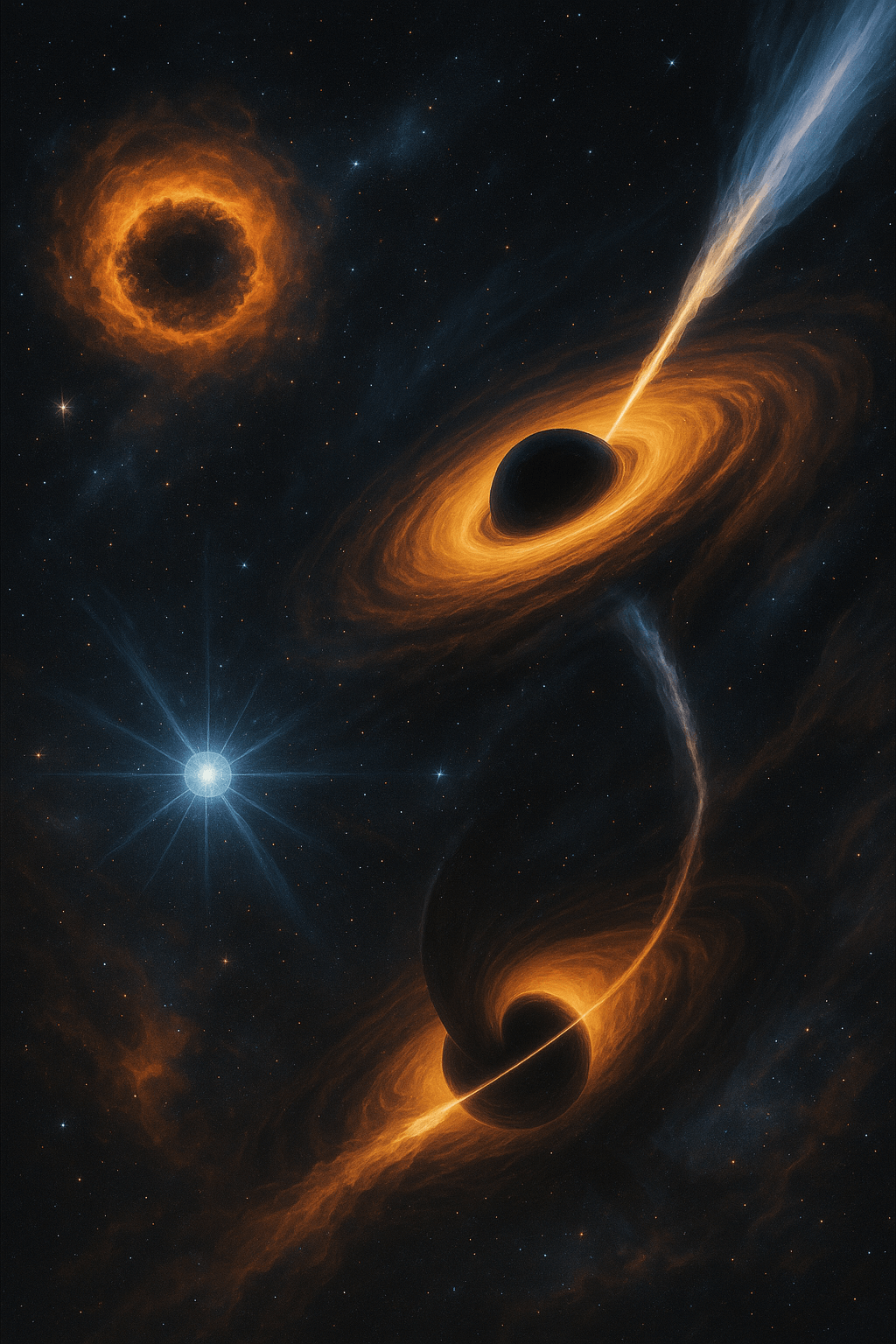 우주공간 블랙홀과 항성