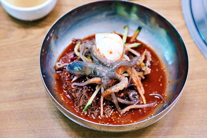 나혼산, 나혼자 산다 목포 산낙지 한 마리 통째, 매콤한 소갈비 비빔 냉면 맛집