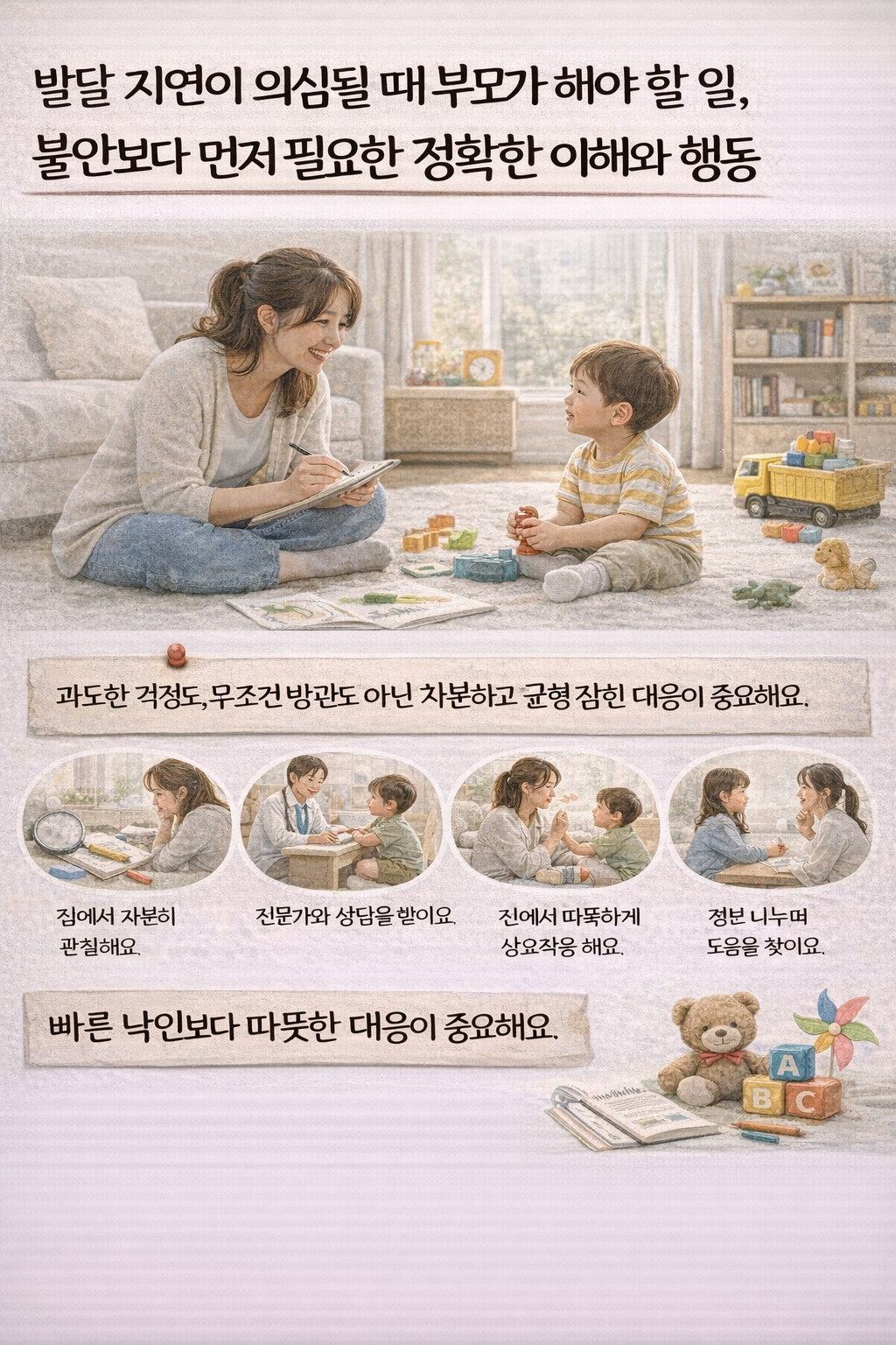 발달 지연이 의심될 때 부모가 해야 할 일, 불안보다 먼저 필요한 정확한 이해와 행동