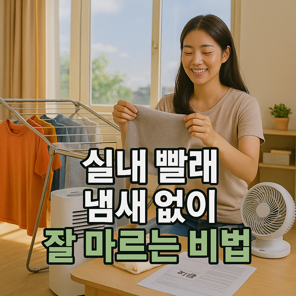 실내 빨래 냄새 없이 잘 마르는 비법