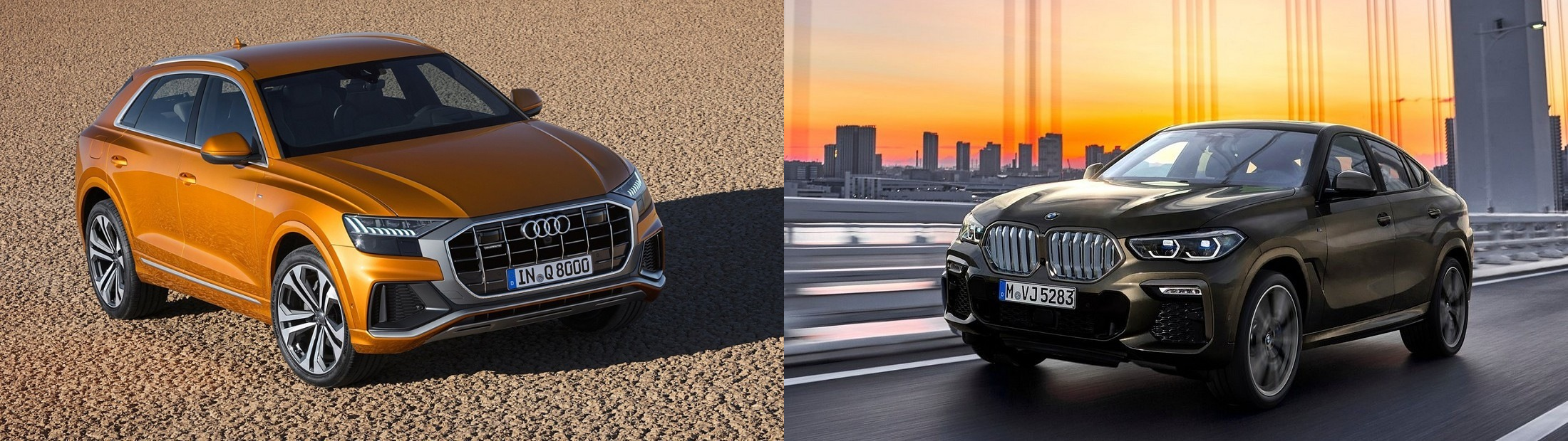 아우디 Q8 55TFSI, BMW X6 40i