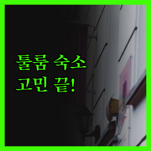 툴룸 숙소 고민 끝 ✨ 가성비 갑 숙