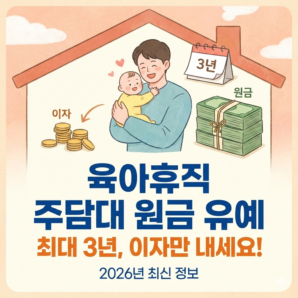 육아휴직 주담대 원금 유예 기간 2026년 기준 연장 가능할까요?